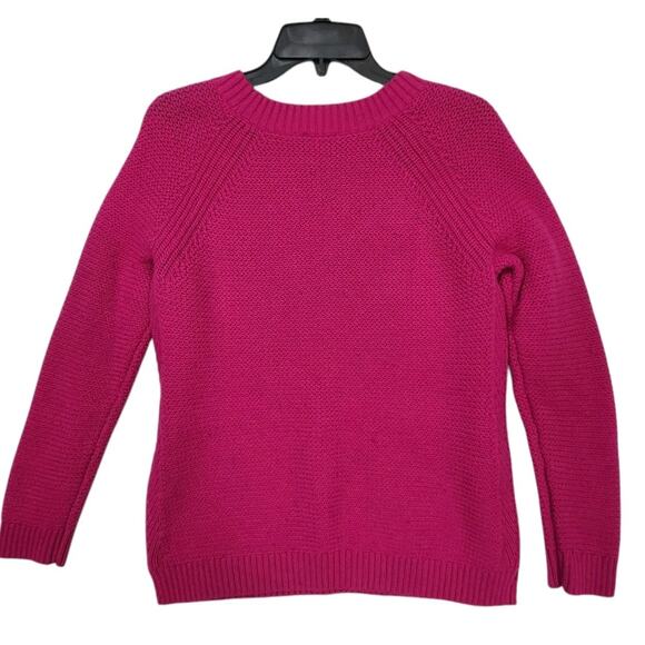 TALBOTS WOMENS SWEATER WOOL BLEND SZ M PINK LONG SLEEVE PULLOVER CASUAL COMFORT - Picture 2 of 5